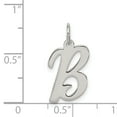 thumbnail image 3 of 925 Sterling Silver Dainty Letter B Initial Name Monogram Necklace Charm Pendant, 3 of 8