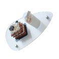 thumbnail image 4 of Bandeja de tocador transparente Acrílico transparente Estilo moderno simple Bandeja de mesa de café ampliamente utilizada para la oficina familiar Cafe Bar Forma de concha 27,5 x 17,5 x 4,5 cm, 4 of 10