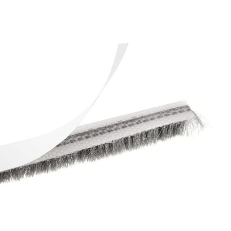 

Uxcell 26ft L x 0.28 W x 0.24 H Self-Adhesive Seal Gray Weather Stripping Brush