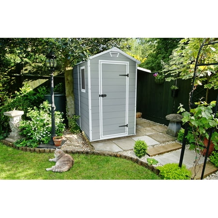 Keter Manor 4' x 6' Resin Storage Shed, All-Weather 