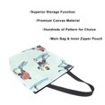 thumbnail image 3 of FORMRS Womens Canvas Tote Bag with Zipper Inner Pocket Shoulder Handbag, Ice Play, 3 of 7