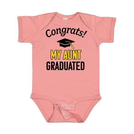 

Inktastic Congrats! My Aunt Graduated with Cap Gift Baby Boy or Baby Girl Bodysuit