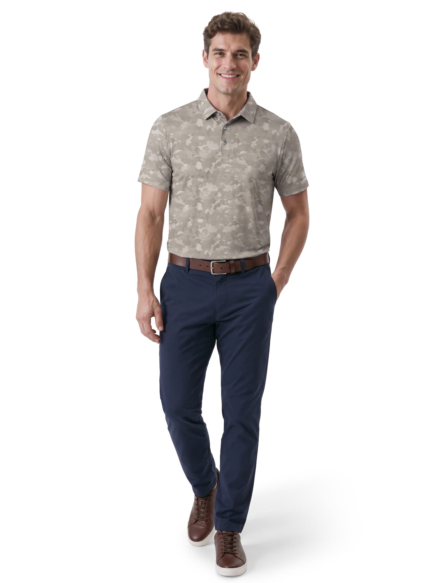 Ben Hogan Performance Men's & Big Men's Camouflage Print Short Sleeve Polo Shirt, Sizes S-4XLT