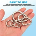 thumbnail image 3 of Uxcell 0.8" Metal D-Rings, 8 Pcs 304 Stainless Steel D Ring Welded Solid for Belts Dog Collars, 3x15mm, 3 of 6
