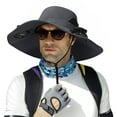 thumbnail image 3 of Wide Brim Sun Hat with Solar Fan - UPF 50+ UV Protection Cooling Bucket Hat - USB Rechargeable Fan for Outdoor Activities & Summer Wear, 3 of 8