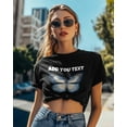 thumbnail image 4 of T Shirts for Women Short Sleeve Cotton Crewneck T-Shirt, Abstract Blur Butterfly Custom Tee Tops Casual Basic T-Shirts, XS-5XL Black M, 4 of 7