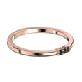 thumbnail image 3 of 0.06ct Round Three Stone Black Diamond Moissanite 10K Rose GoldWedding Band, 3 of 4