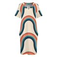 thumbnail image 4 of Vestido holgado con bolsillos y rayas estilo retro de los años 70, ropa de mujer, ropa estética, 4 of 7