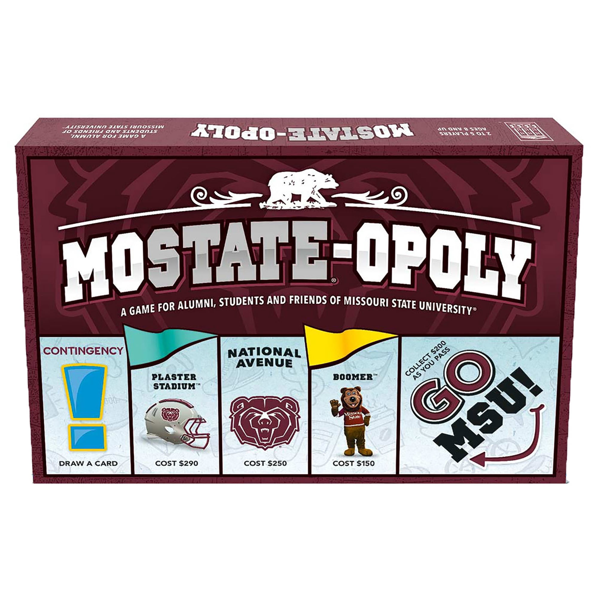 Late For The Sky: Mo State-Opoly - Missouri State University Themed Family Board Game, Opoly-Style, Traditional Play Or 1 Hr, Ages 8+, 2-6 Players