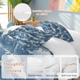 thumbnail image 3 of Ocean Waves Bedding 3 Piece Duvet Cover Set Full Size, Summer Beach Coastal Nautical Burlap Soft Microfiber Comforter Cover with Zipper Closure & Pillowcases, Wrinkle & FadeResistant Quilt Cover, 3 of 9