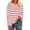 Pink, variant on Gnshining Oversized Sweatshirts for Women Striped Long Sleeve Tops Color Block Crew Neck Fall Casual Loose Pullovers