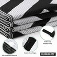 thumbnail image 7 of Outdoor Rug 5'x8' Waterproof Outdoor Rug for Patio Beach Picnic Garden and Balcony Plastic Straw Rug,Black and White Twill, 7 of 7