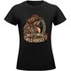 thumbnail image 4 of Women’s Graphic Tee Cotton T-Shirt Casual Wild Flowers Wild Horses Shirt, 4 of 7