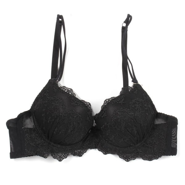 Women's Embroidery Bras Set Lace Lingerie Bra and Panties 