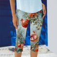 thumbnail image 5 of Leggings under $5! Cagogo Womens Summer Capri Leggings Floral Print Plus Size Lounge Capri Leggings Workout Athletic Running Casual Summer Knee Length Elastic Waist Soft Stretchy Cropped Pants, 5 of 6
