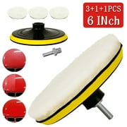 Wool Polishing Pad Set, Car Polishing Pad Kit 5 Pcs 6 Inch Buffing Polishing Pads Polishing Pad Kit for Drill