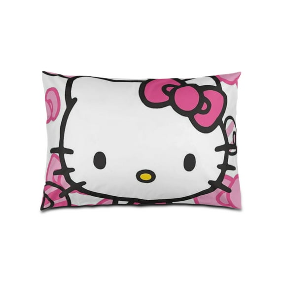 Hello kitty Pillowcase cartoon pattern printed pillowcase - soft and breathable pillowcase, envelope closure 20x14 Inch