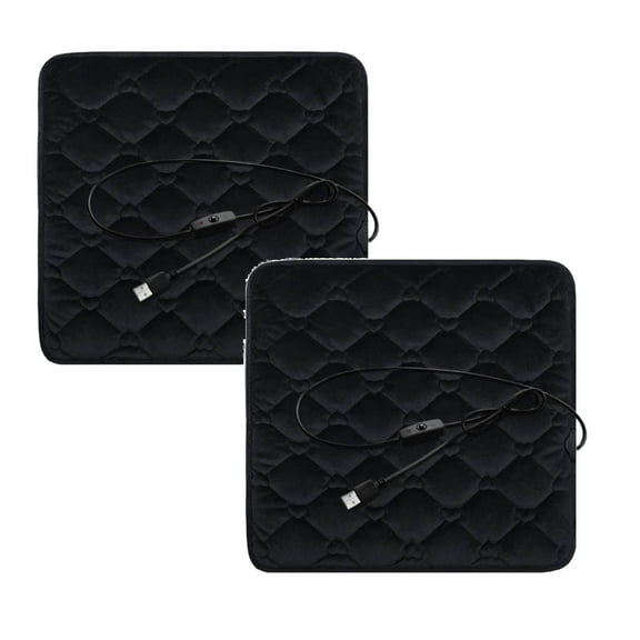 2Pack Heated Stadium Seat Cushion Portable Heated Seat Cushion Usb Heated Seat Warmer For Chair Outdoor Stadium Bleachers Seat Home Winter Heated Seat Cover 1Pcs (Black,45X45Cm) Cushion Home Decor