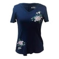 thumbnail image 1 of Blusa Simply Basic Talla G Flores Marino, 1 of 3