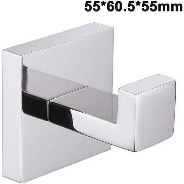 Gancho para toalla de baño de acero inoxidable, cuadrado, para ropa, toalla, abrigo, bata, armario, armario, soporte para esponja, colgador para baño, cocina, garaje, resistente, montado en la pared,