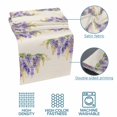 thumbnail image 5 of Purple Floral Bed Runner for Cal King Size Bed, Watercolor Purple Yellow Wisteria Linen Texture Soft Bedding Scarf Bedding Protector Slipcover Sofa Throw for Bedroom Hotel Guesthouse, 5 of 8