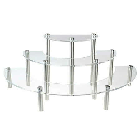 

Dessert 3 Tiers Acrylic Cake Display Stand Cupcake Holder Serving Platter Party