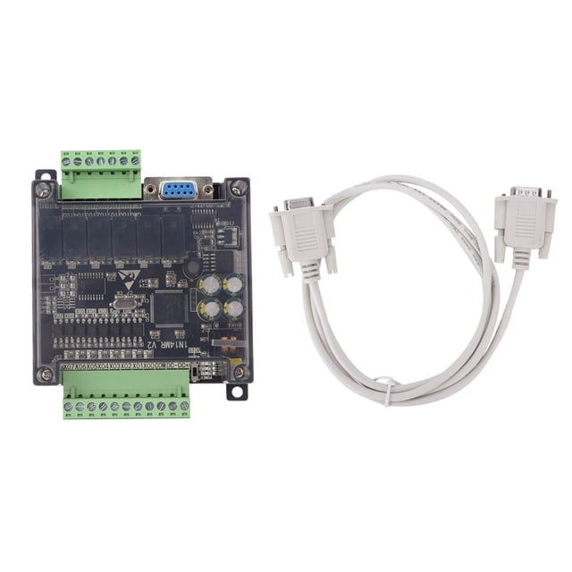 Placa Plc Módulo Controlador De Relé Módulo Controlador Lógico FX1N-14MR Placa Controladora Lógica Programable Módulo Controlador De Relé DC24V Fyydes Programmable Logic Controller