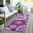 thumbnail image 6 of Addison Rugs Chantille Indoor/Outdoor Transitional Kaleidoscope Eggplant Washable Runner Rug, 2'3" x 7'6", 6 of 6