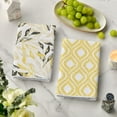 thumbnail image 3 of Yellow Floral Leaves Boho Kitchen Towels Dish Towels, 18x26 Inch Seasonal Decoration Hand Towels Set of 4, 3 of 6