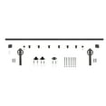 thumbnail image 2 of Miseno Mbdh1005x96 96" Large Wheel Bent Strap Barn Door Hardware Kit - Black, 2 of 7