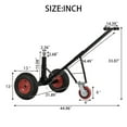 thumbnail image 2 of Heavy Duty Trailer Dolly, 800LB Capacity Tri-Wheel Trailer Mover with 2" Hitch Ball, Adjustable Height 18"-25", for RV, Boat, Farming Equipment, 2 of 9