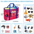 thumbnail image 7 of Kabaqoo Mesh Beach Bag, Mesh Tote Bag with 8 Small Pockets for Women Picnic Travel Pool, 7 of 7