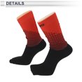 thumbnail image 3 of Calcetines de ciclismo Unique Bargains, absorbentes de sudor, antiolor, antifricción, negros y rojos, tamaño L, 1 par, diseño de bloques de color, 3 of 6