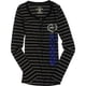 thumbnail image 1 of Ecko Unltd. Camiseta henley con rayas de manga larga para mujer, negra, extragrande Ecko Unltd. henley, 1 of 1