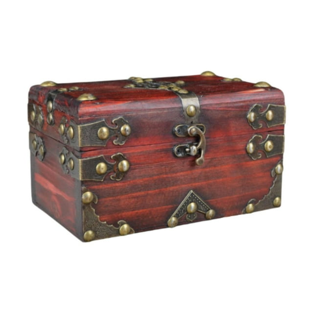 Caja de joyas de madera caja de almacenamiento de joyas multipropósito Fácil de transportar y almacenar el organizador de joyas de madera para pulsera Rojo