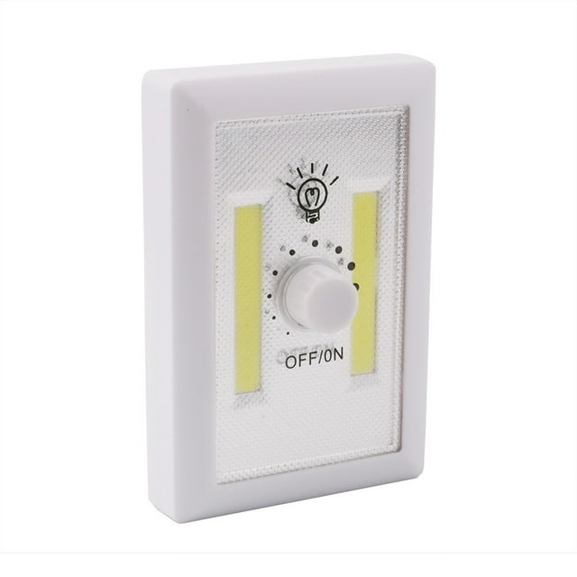 Mini COB LED Cordless Light Switch Wall Night Light Adjustable Brightness Kitchen Cabinet Garage Light