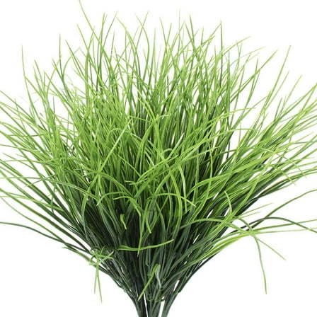 Morttic 4 Bundles Artificial Plants Grass Plastic Greenery Shrub Bushes Plastic Wheat Grass for Indoor Outdoor Home Garden Decoration