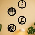 thumbnail image 6 of 4pcs Music Note Silhouette Wall Decor Set - Durable Black Iron Frames, Perfect For Music Enthusiasts, Ideal For Ktv & Home Ambiance, Great Halloween & Gothic Theme, 6 of 18