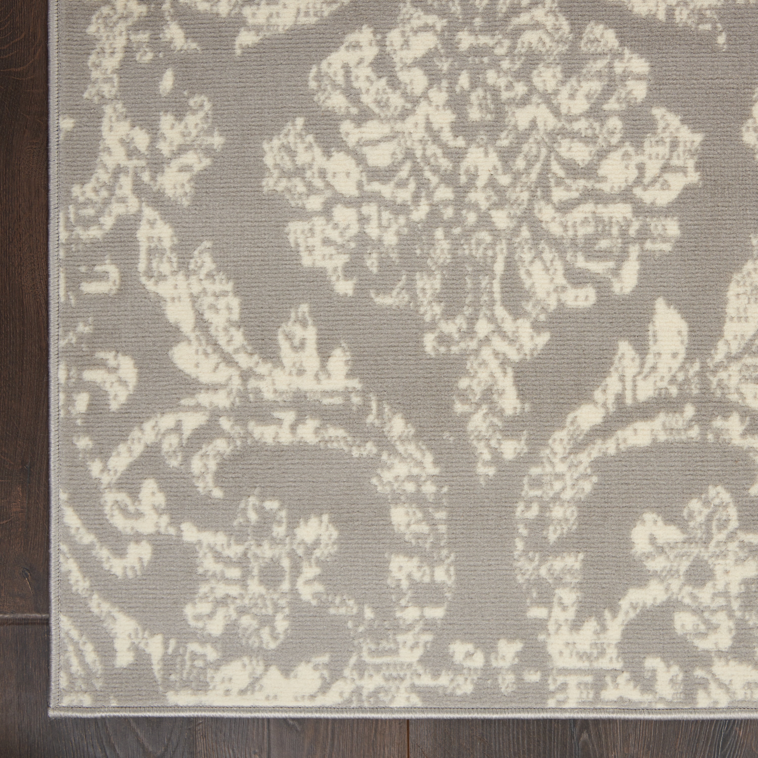 Nourison Bliss Vintage Farmhouse Grey 6' x 9' Area Rug, (6' x 9')