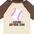 thumbnail image 4 of Inktastic Future Softball Star Sports Girls Long Sleeve Baby Bodysuit, 4 of 5