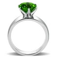 thumbnail image 3 of Emerald Green Silver Womens Ring Solitaire Stainless Steel Zircoin Anillo Esmeraldo Verde y Plata Para Mujer Solitario Acero Inoxidable, 3 of 5