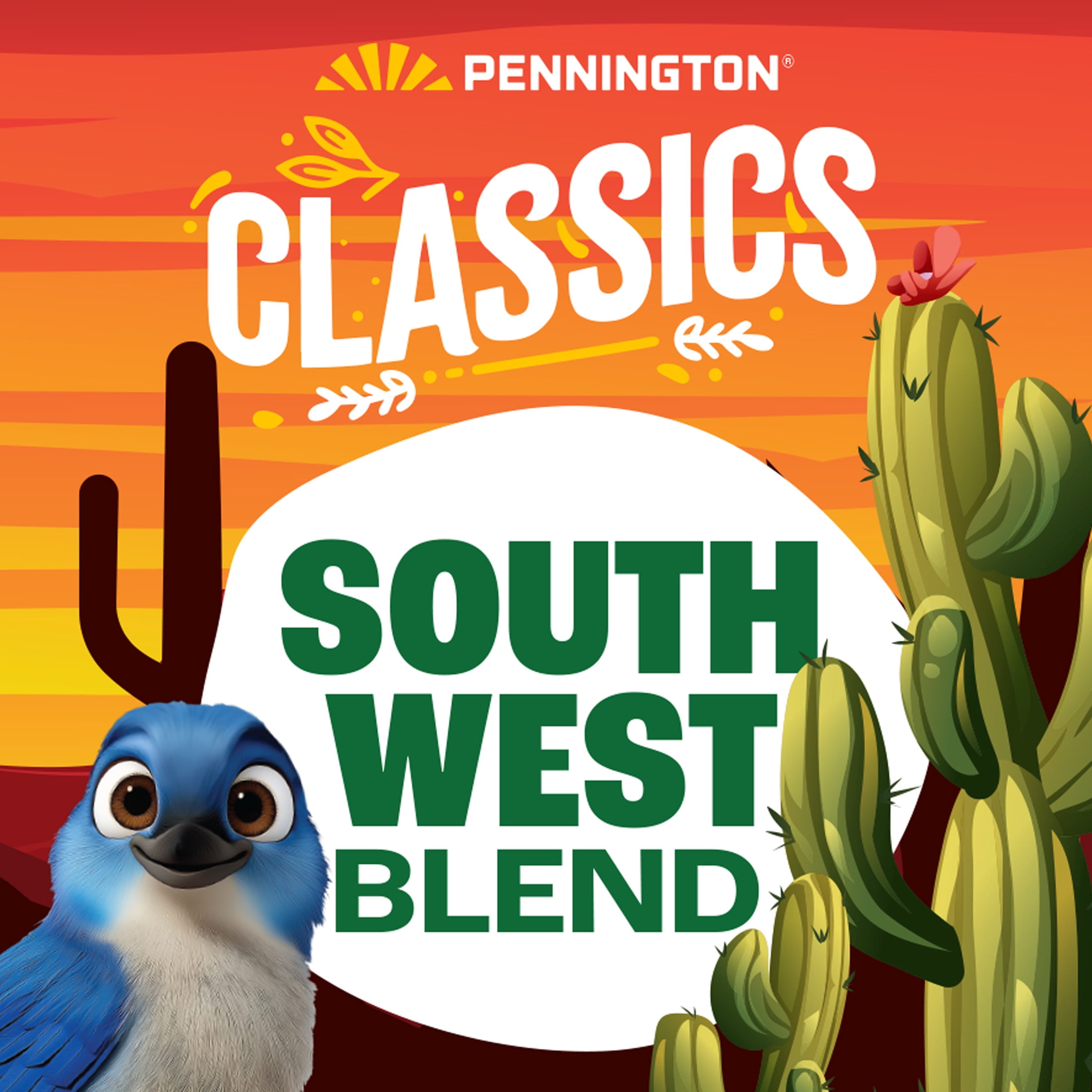 Pennington Southwest Blend Wild Bird Seed for Outside Feeders, 10 lb., 1 Pack, Dry Bird Food