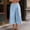 Light Blue, variant on CHEEREAM Womens Capris Pleated Pants Summer Wide Leg High Waist Trouser Baggy Casual Beach Pant With Pockets Oversized