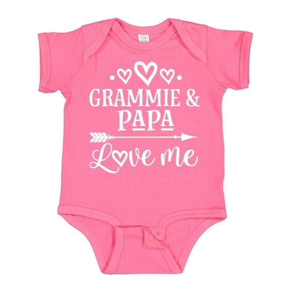 Inktastic Grammie and Papa Love Me Boys or Girls Baby Bodysuit