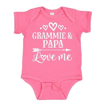 

Inktastic Grammie and Papa Love Me Gift Baby Boy or Baby Girl Bodysuit
