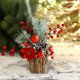 thumbnail image 4 of Árbol de Navidad Ganfancp Artificial de Escritorio con Flores Rojas 1X Adorno, 4 of 6