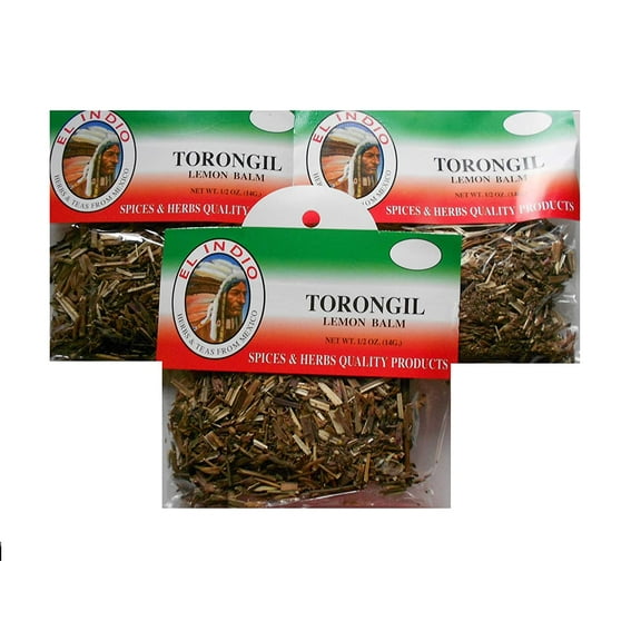 El Indio Tea/ Hierba Torongil -Lemon Balm-Dried Natural Herbs Net Wt. 1/2 oz. (14 g) -3 Pack