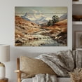 thumbnail image 2 of Designart "Rocky Majesty of Beige Brown Mountains" Landscapes Print on Natural Pine Wood, 2 of 5