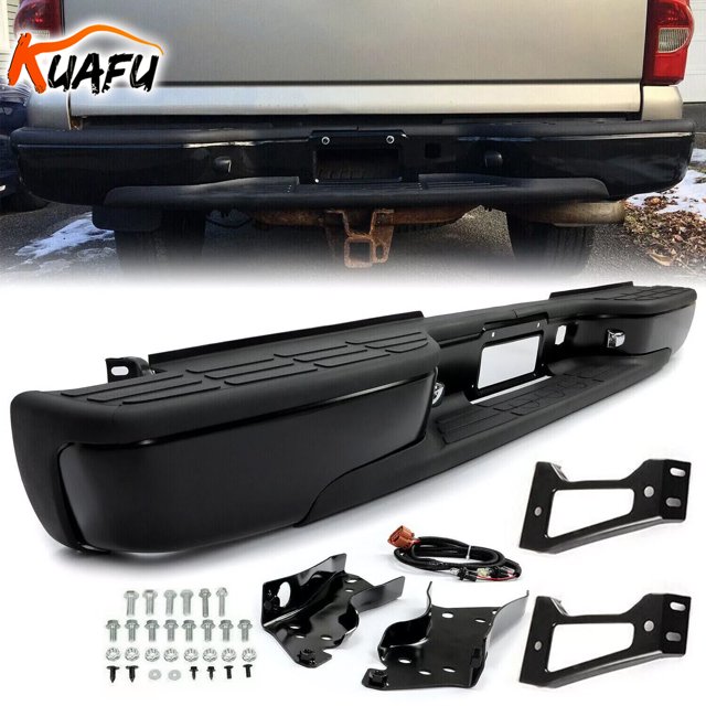Complete Rear Step Bumper For 1999-2007 for Chevy for Silverado for GMC for Sierra 1500 Black