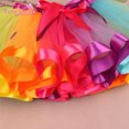 thumbnail image 3 of Fesfesfes Toddler Baby Kids Girls Puffy Skirt Cute Rainbow Tutu Skirts Princess Pettiskirt Multi-color Skirt Bow Hairpin Set Under 10$, 3 of 5